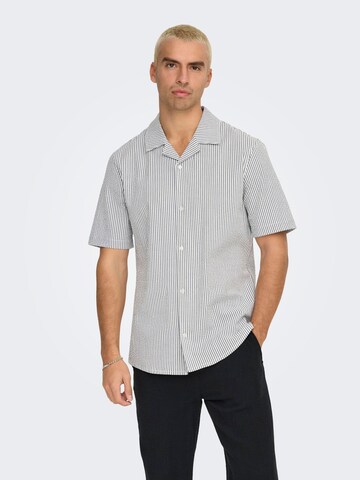 Coupe regular Chemise 'ONSLounge' Only & Sons en bleu : devant