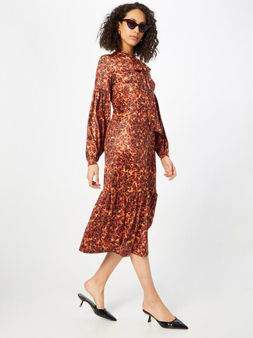 Warehouse Dress 'TORTOISE SHELL' in Brown