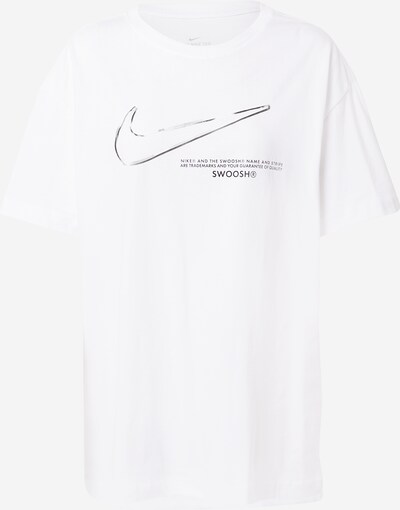 Nike Sportswear Shirt 'Swoosh' in de kleur Zwart / Zilver / Offwhite, Productweergave
