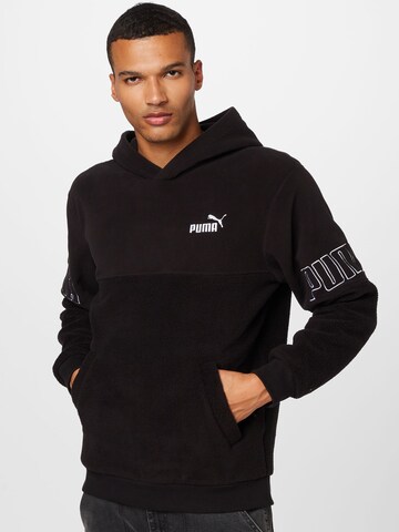 PUMA Athletic Sweatshirt in Black: front