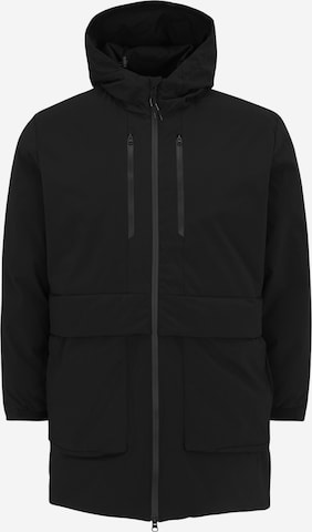 Jack & Jones Plus Parka 'JCOCharlie' in Schwarz: Vorderseite