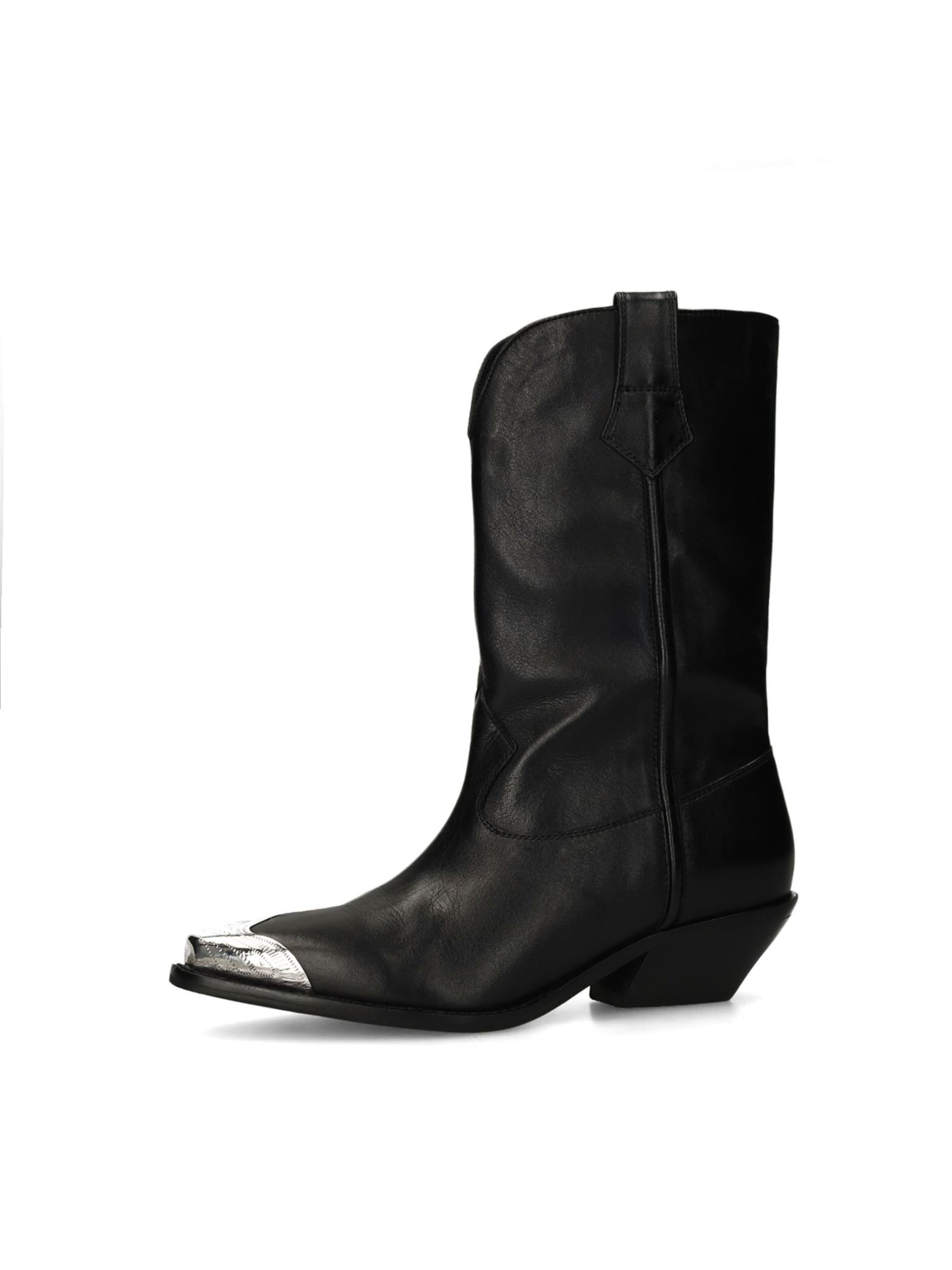 SACHA Bottes de cowboy en noir, Vue avec produit