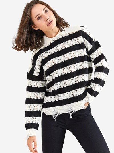 Bianco Lucci Sweater in S-M in White, Item view