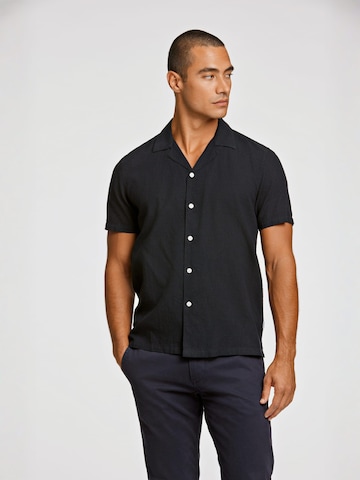 Lindbergh Regular fit Overhemd in Zwart