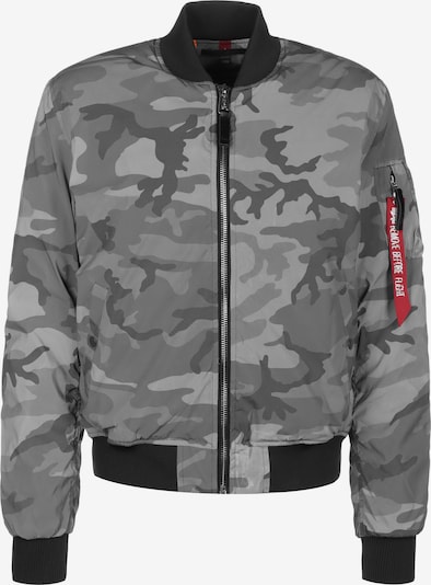 ALPHA INDUSTRIES Prijelazna jakna 'MA-1 VF 59' u siva / tamo siva / rubin crvena / crna, Pregled proizvoda