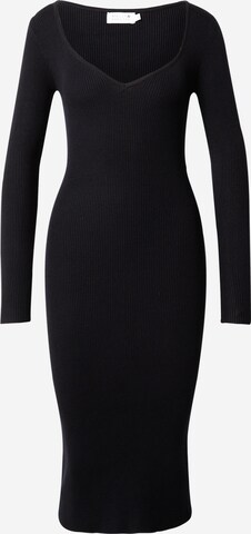 Molly BRACKEN Stickad klänning i svart: framsida