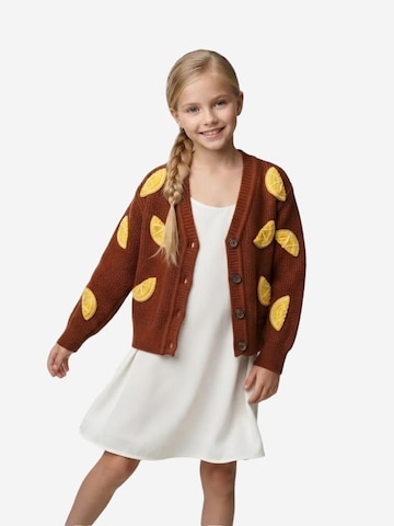 Cardigan Hilal Akinci Kids en marron