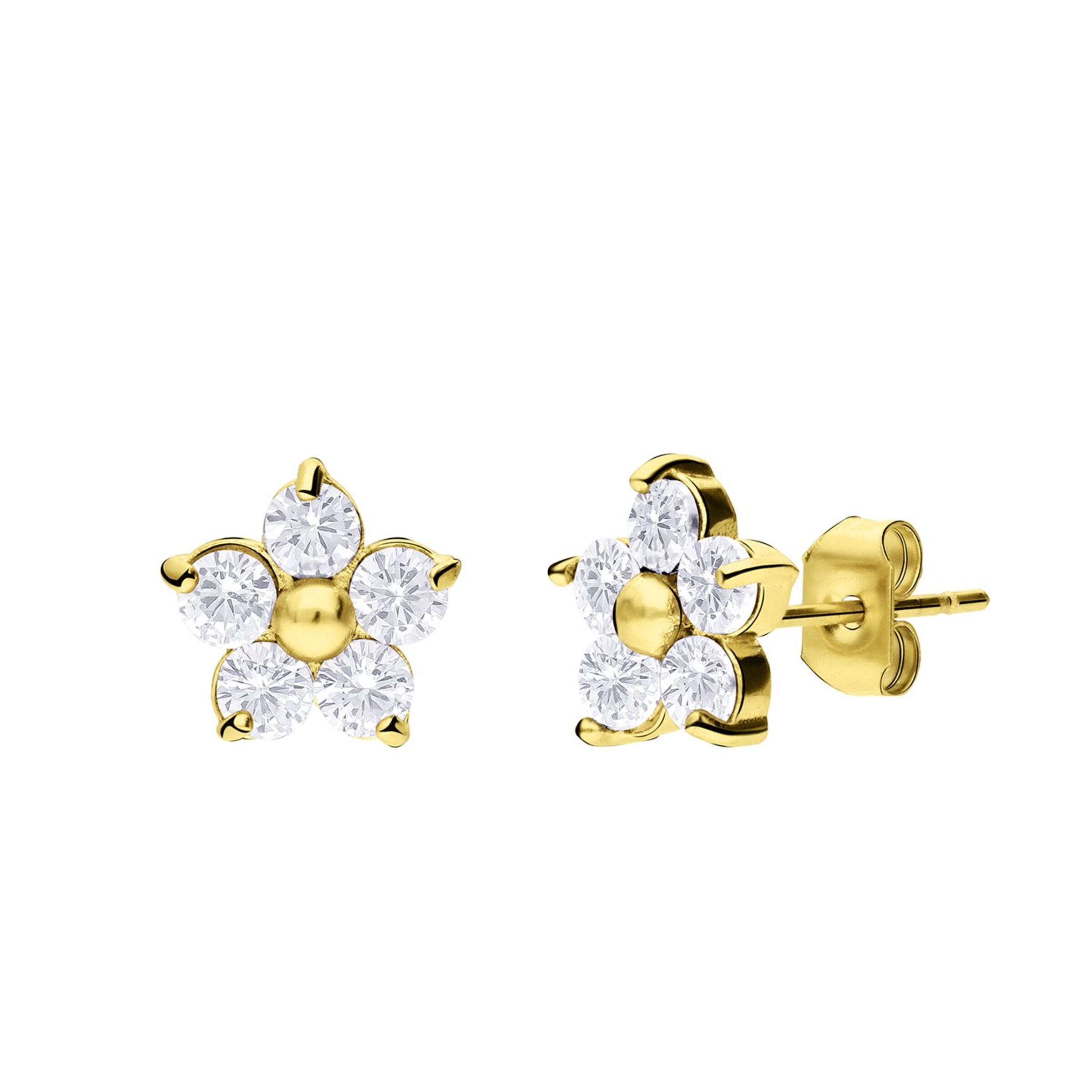 Lucardi Earrings in Gold: front