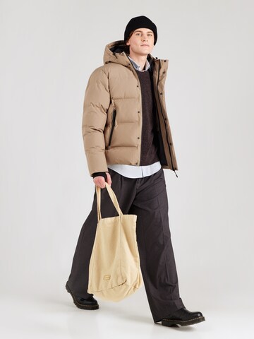 JACK & JONES Winter jacket 'JCOFusion' in Brown