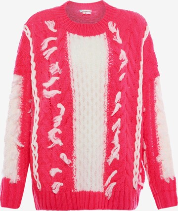 Pull-over ebeeza en rose : devant