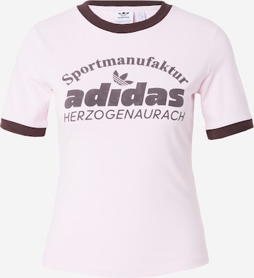 ADIDAS ORIGINALS Тениска в розово: отпред