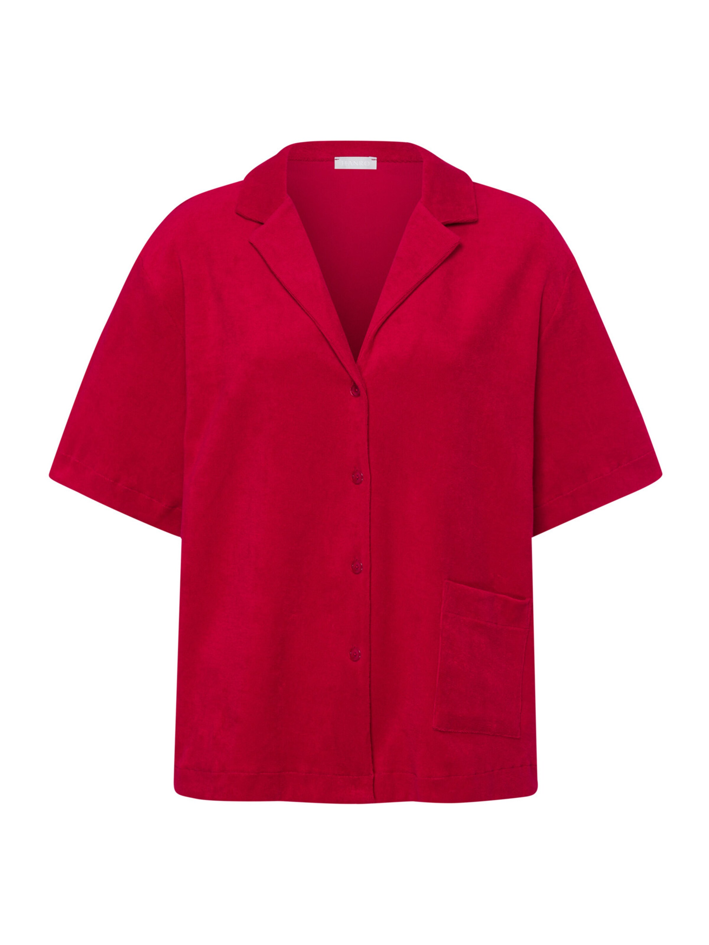 Hanro Shirt ' Sleep & Lounge ' in Rood: voorkant
