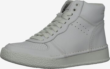 CLARKS High-Top Sneakers in White: front