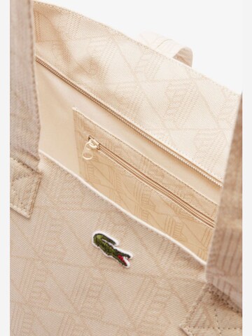 Cabas 'Lacoste Sac Cabas XL Summer Pack Mono Jaquard Blanc' LACOSTE en beige