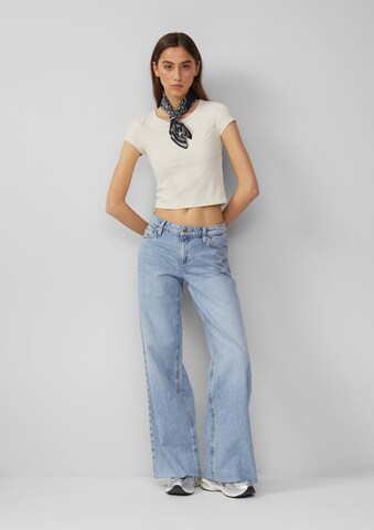 QS Wide leg Jeans 'Catie' in Blauw: voorkant