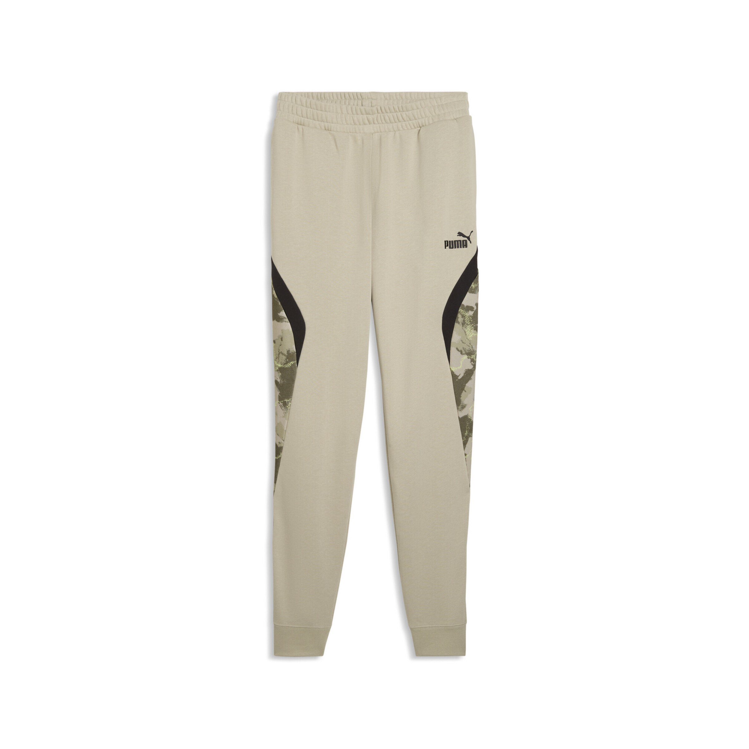 PUMA Tapered Pants 'Camo' in Beige: front