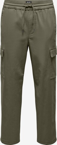 Loosefit Pantaloni cargo 'SINUS' di Only & Sons in verde: frontale