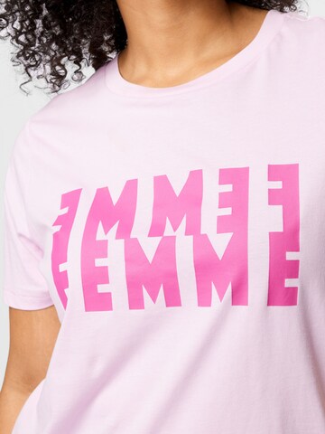 T-shirt Selected Femme Curve en rose