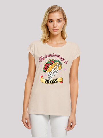 T-shirt F4NT4STIC en beige : devant