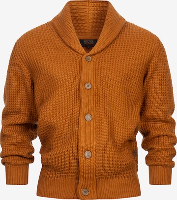 INDICODE JEANS Gebreid vest ' Brandox ' in Bruin: voorkant