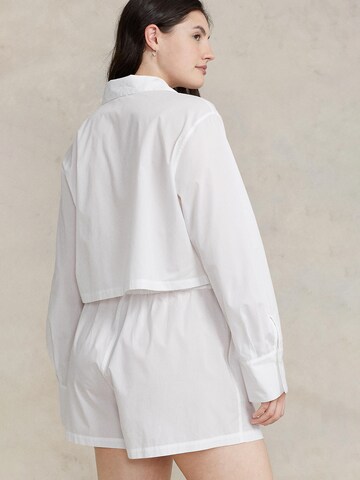Polo Ralph Lauren - Pijama ' Crop & Boxer Set ' en blanco