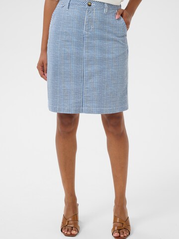 Cream Skirt 'Berta' in Blue: front