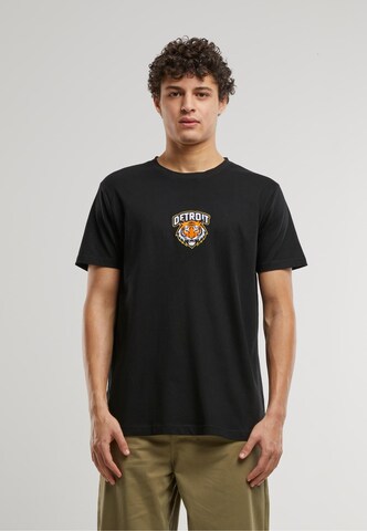 Mister Tee Shirt 'Detroit Tiger Head' in Schwarz: Vorderseite