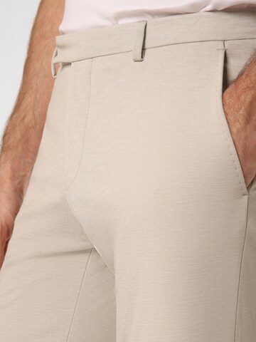 Finshley & Harding Slim fit Pleated Pants 'Kalifornia' in Beige