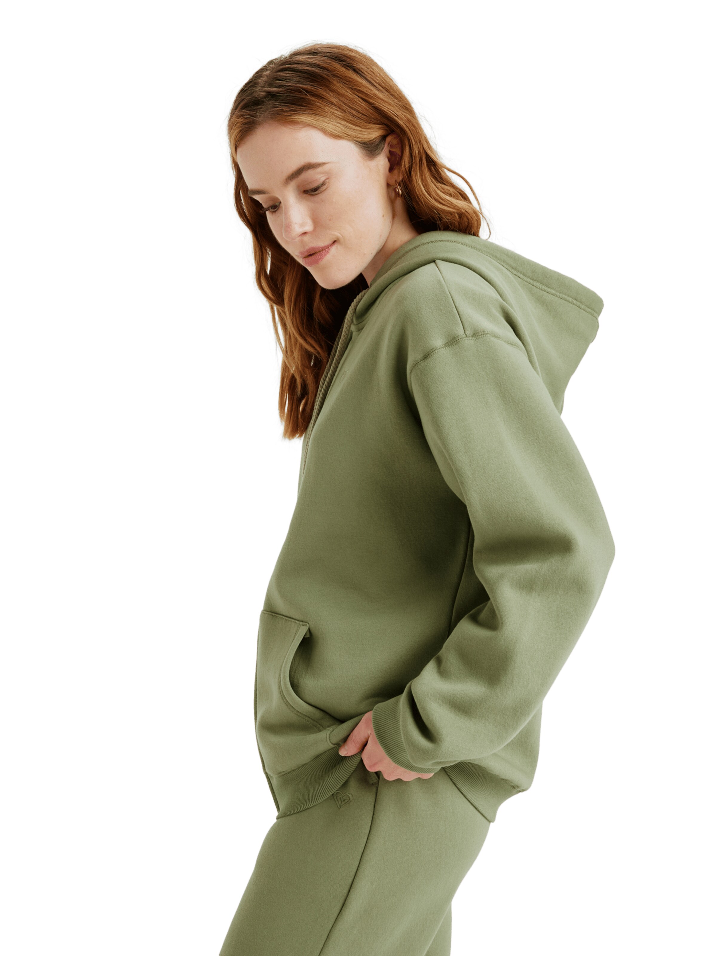 ROXY Zip-Up Hoodie 'Surf Stoked' in Green