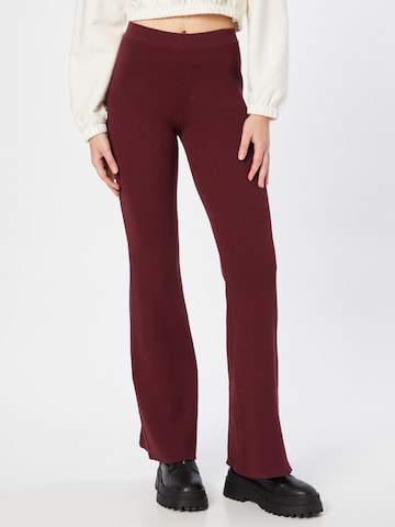 WEEKDAY Flared Pants 'Orina' in Red: front