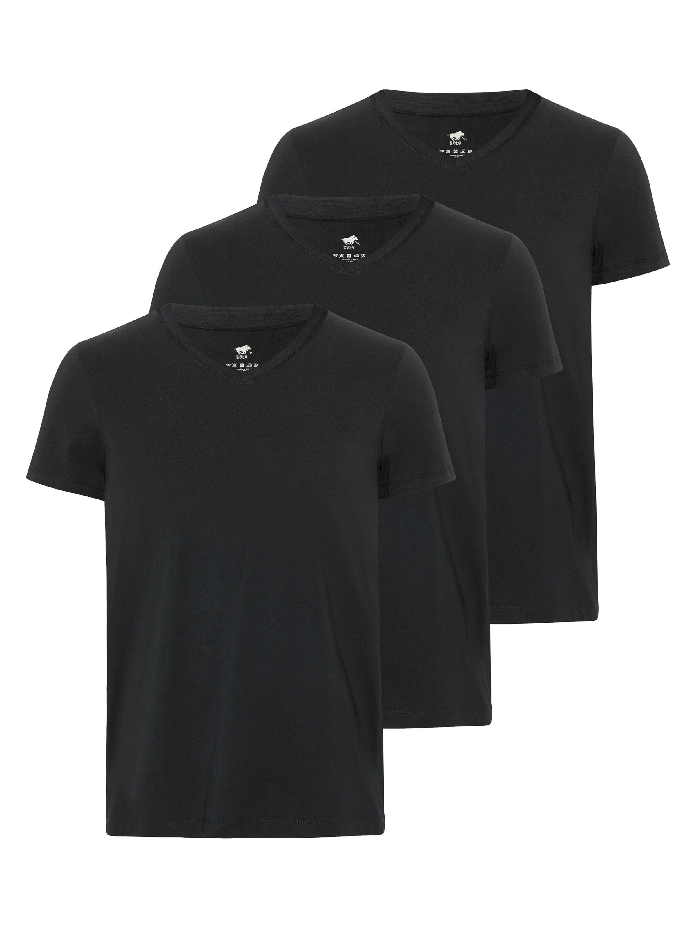 Polo Sylt Shirt in Black: front