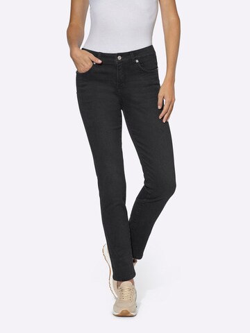 Regular Jeans de la heine pe negru: față