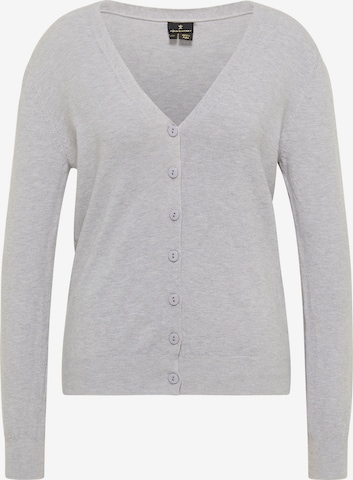 DreiMaster Klassik Knit Cardigan in Grey: front