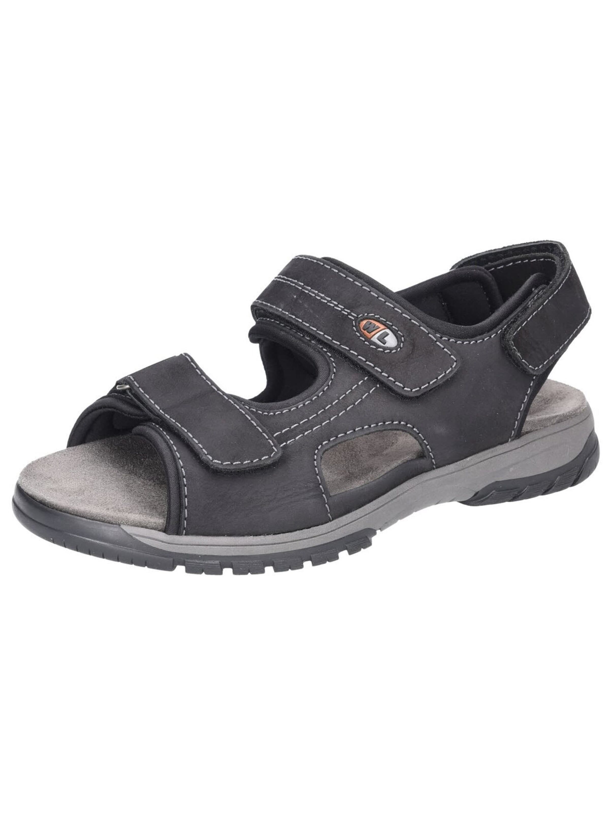 WALDLÄUFER - Sandalias 'Sandale Herren 372001-191/001 Echtleder in schwarz' en negro: frente