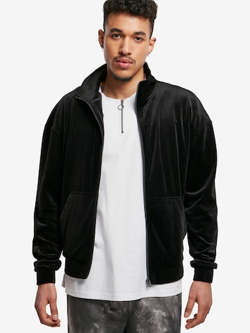 Urban Classics Regular fit Fleece Jacket in Black