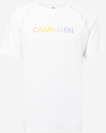 Calvin Klein Performance Functioneel shirt 'Pride' in Wit: voorkant