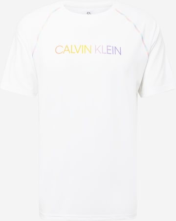 Calvin Klein Performance Functioneel shirt 'Pride' in Wit: voorkant