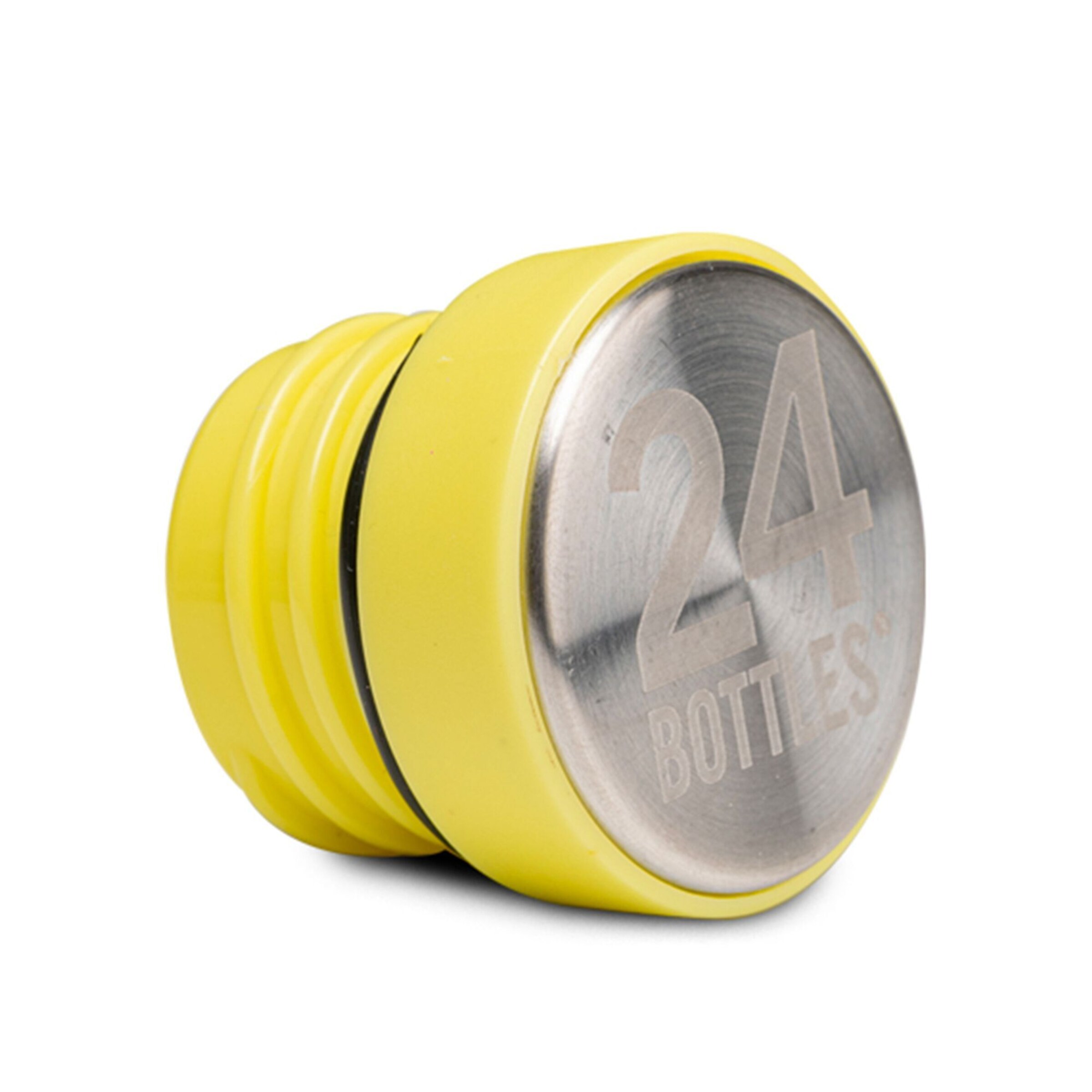 24Bottles Trinkflaschenverschluss 'Urban Lid ' in Gelb: Vorderseite