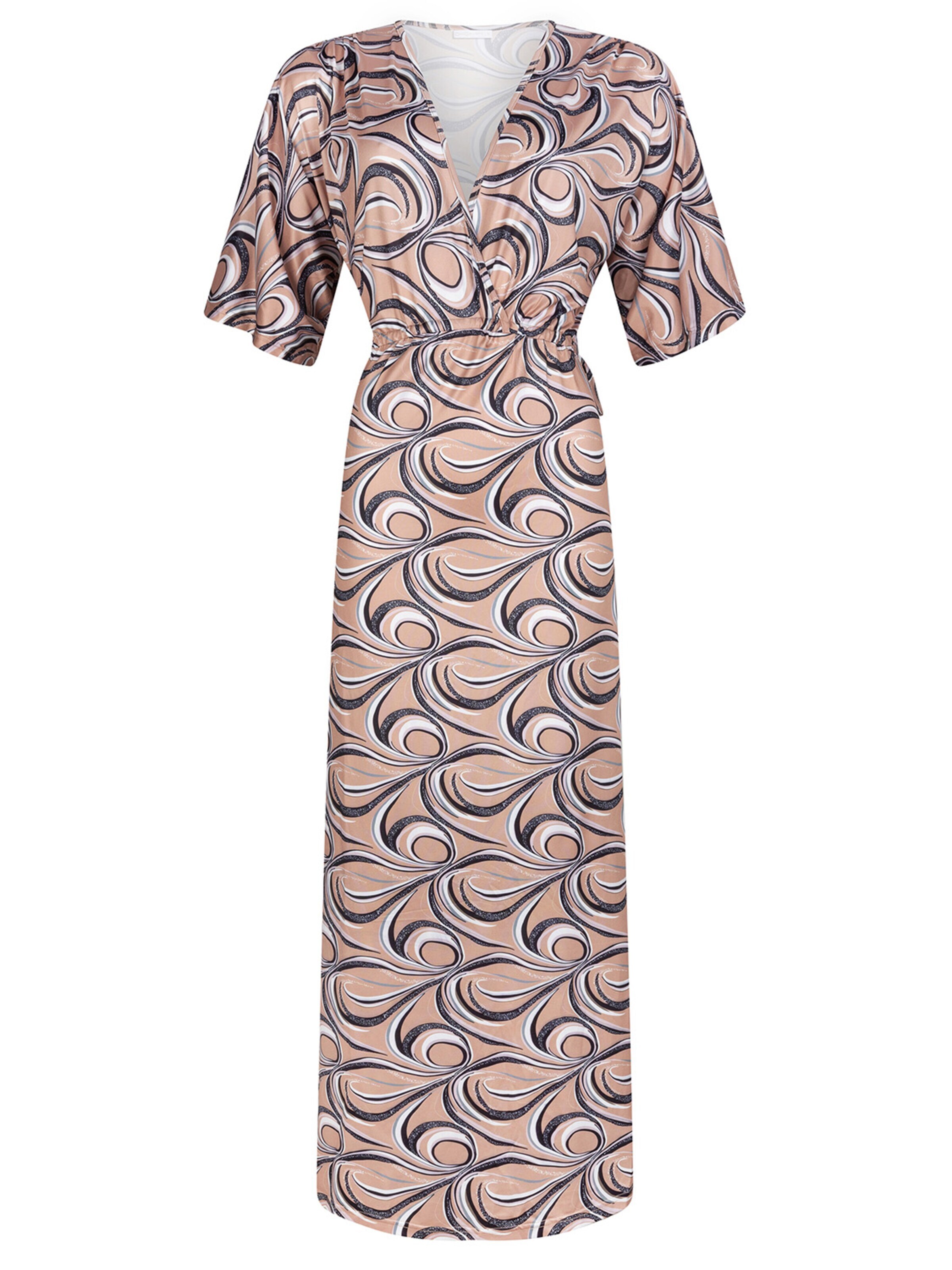 Chic by Lirette Dress 'Kimono Lotus dress Noe' in Beige: front