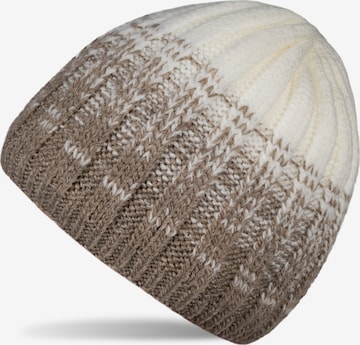 styleBREAKER Mütze 'Strickmütze Farbverlauf mit Thermo-Fleece' in Braun: Vorderseite
