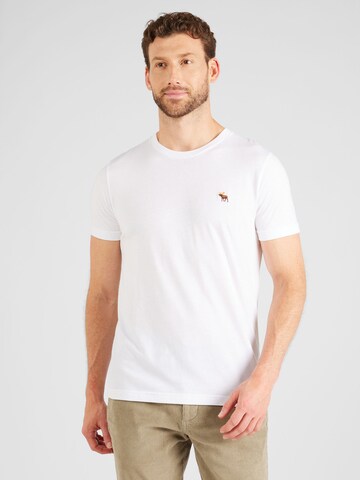 T-Shirt Abercrombie & Fitch en beige : devant