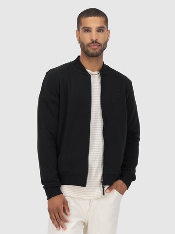 Alife and Kickin - Sudadera con cremallera 'Marvin' en negro: frente