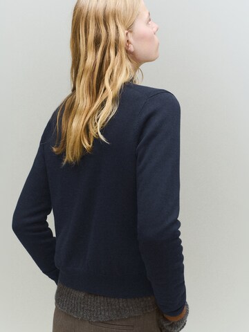 Cardigan 'Olsen' MANGO en bleu