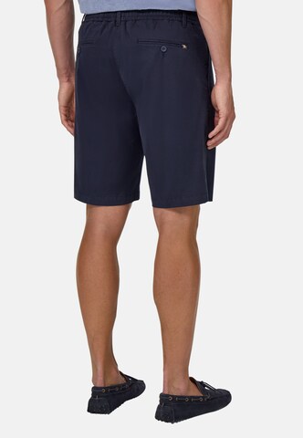 Boggi Milano Regular Bandplooibroek in Blauw