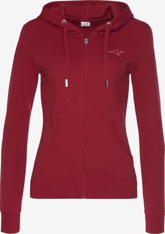 KangaROOS Zip-Up Hoodie in Red: front