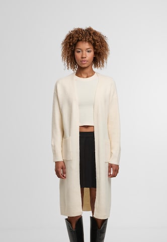 Urban Classics Gebreid vest in Beige: voorkant