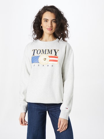 Felpa di Tommy Jeans in grigio: frontale