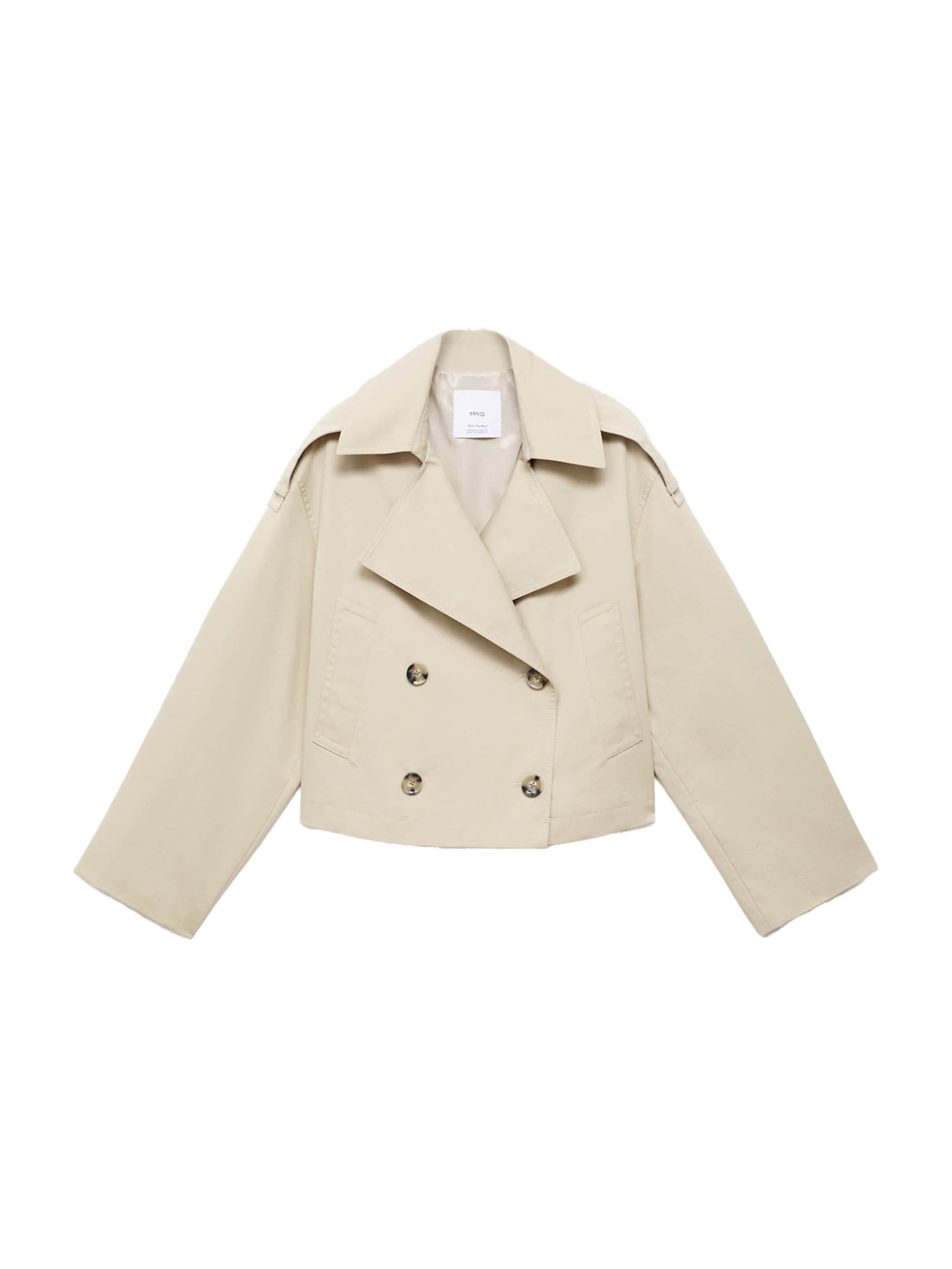 MANGO Välikausitakki 'Lipa' värissä beige: etupuoli