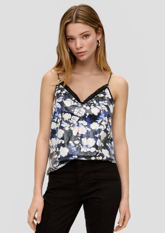QS Blouse in Zwart: voorkant