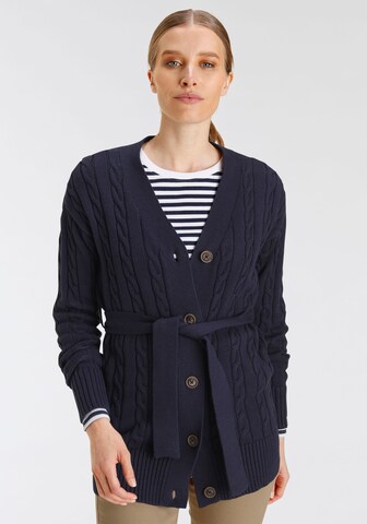 DELMAO Knit Cardigan in Blue: front